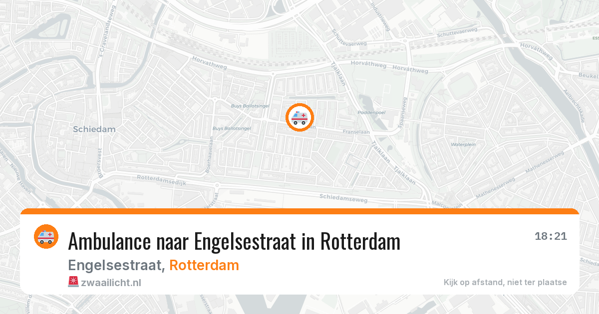 Ambulance naar Engelsestraat in Rotterdam — 30 jul 2026