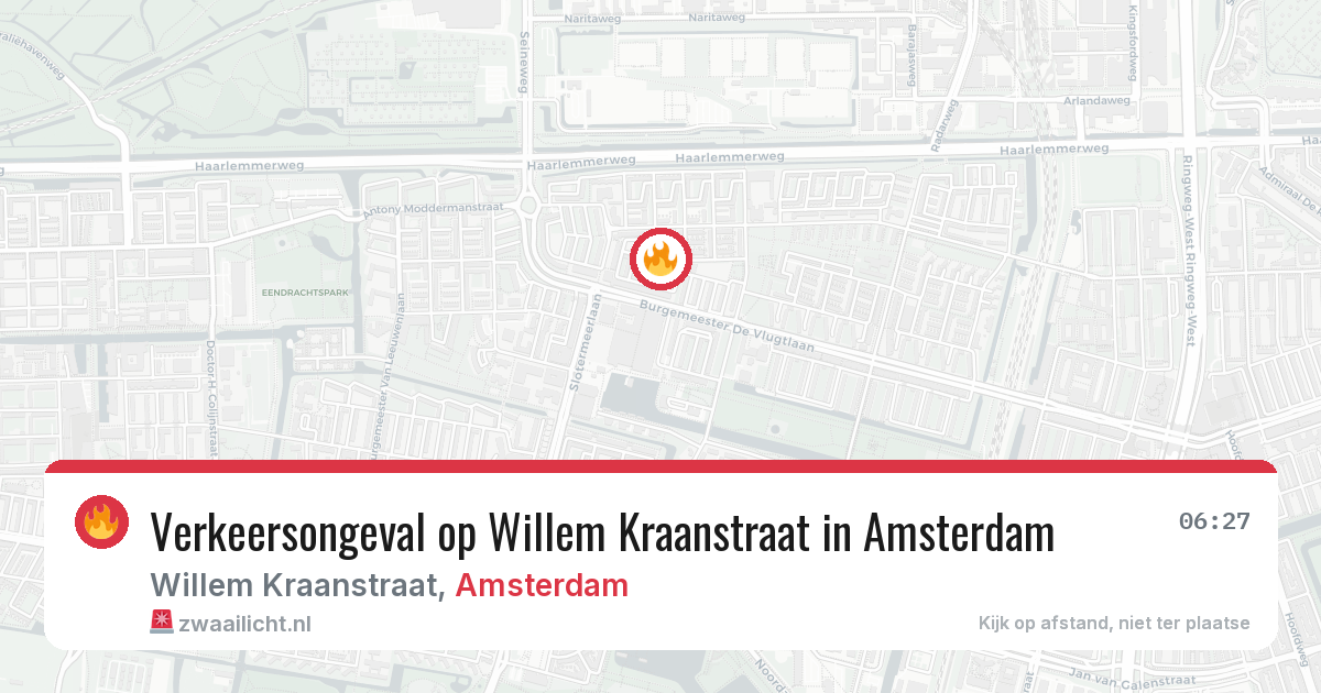 Verkeersongeval op Willem Kraanstraat in Amsterdam — 30 jun 2026