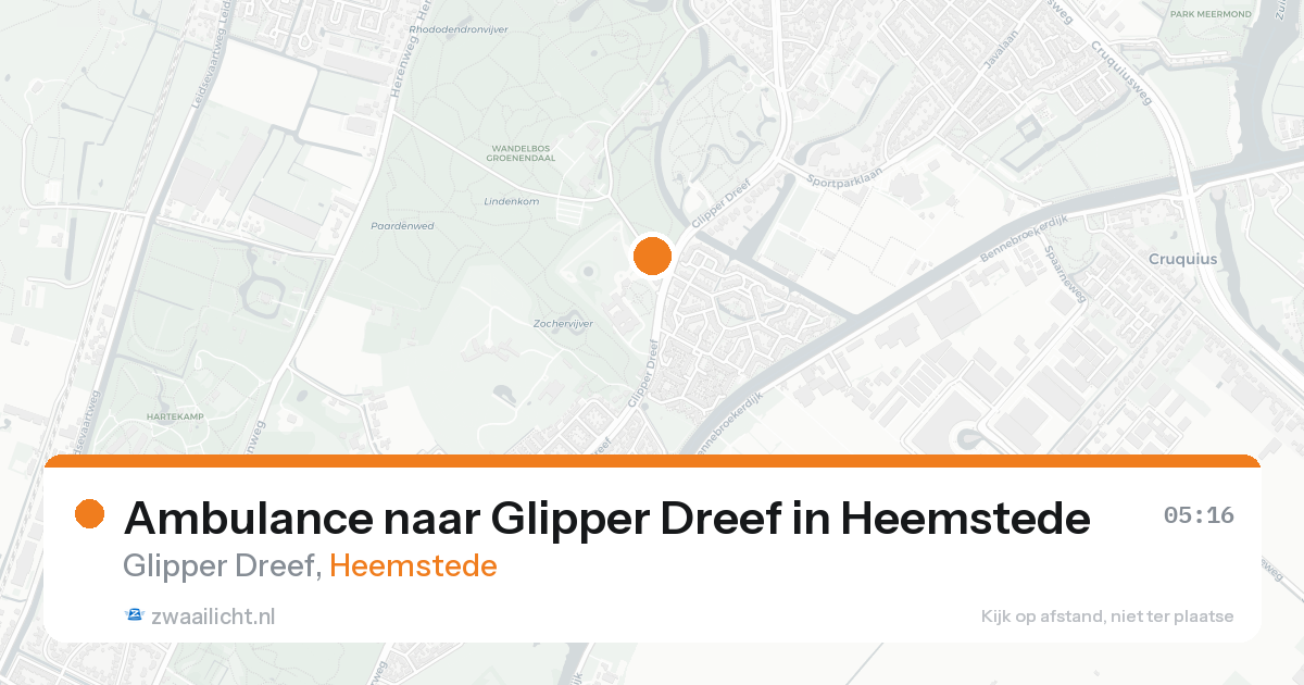 Ambulance naar Glipper Dreef in Heemstede — 25 aug 2026