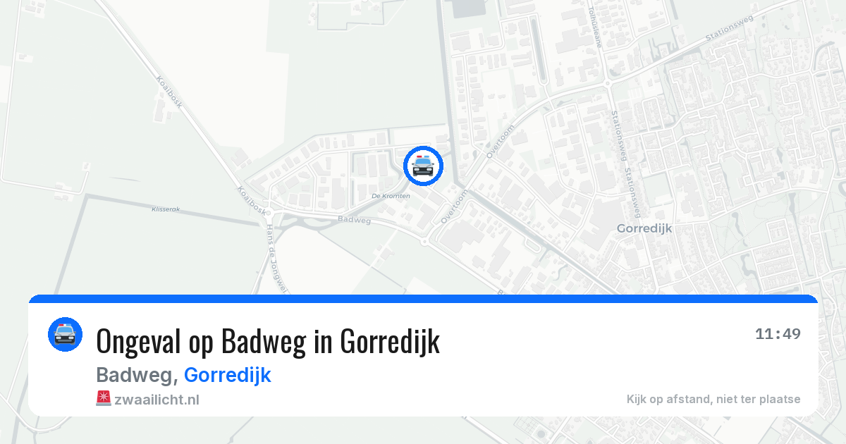 Ongeval op Badweg in Gorredijk — 13 jul 2026