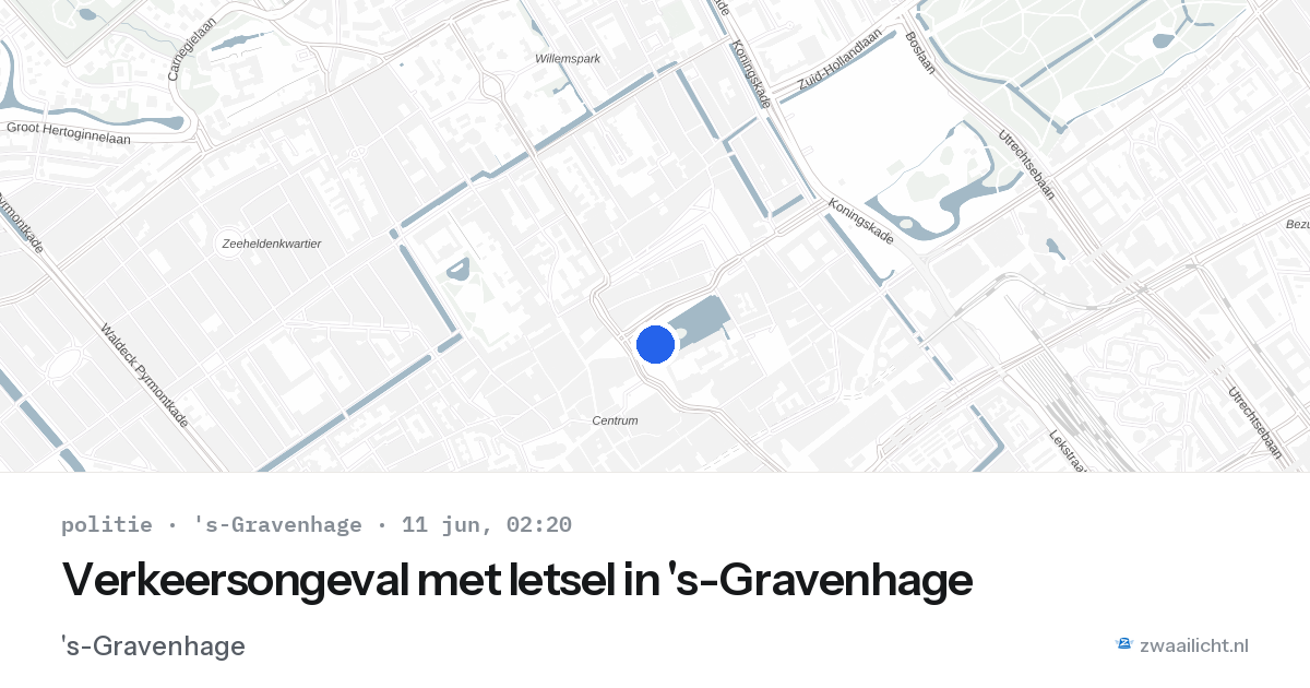Verkeersongeval met letsel in 's-Gravenhage — 11 jun 2026