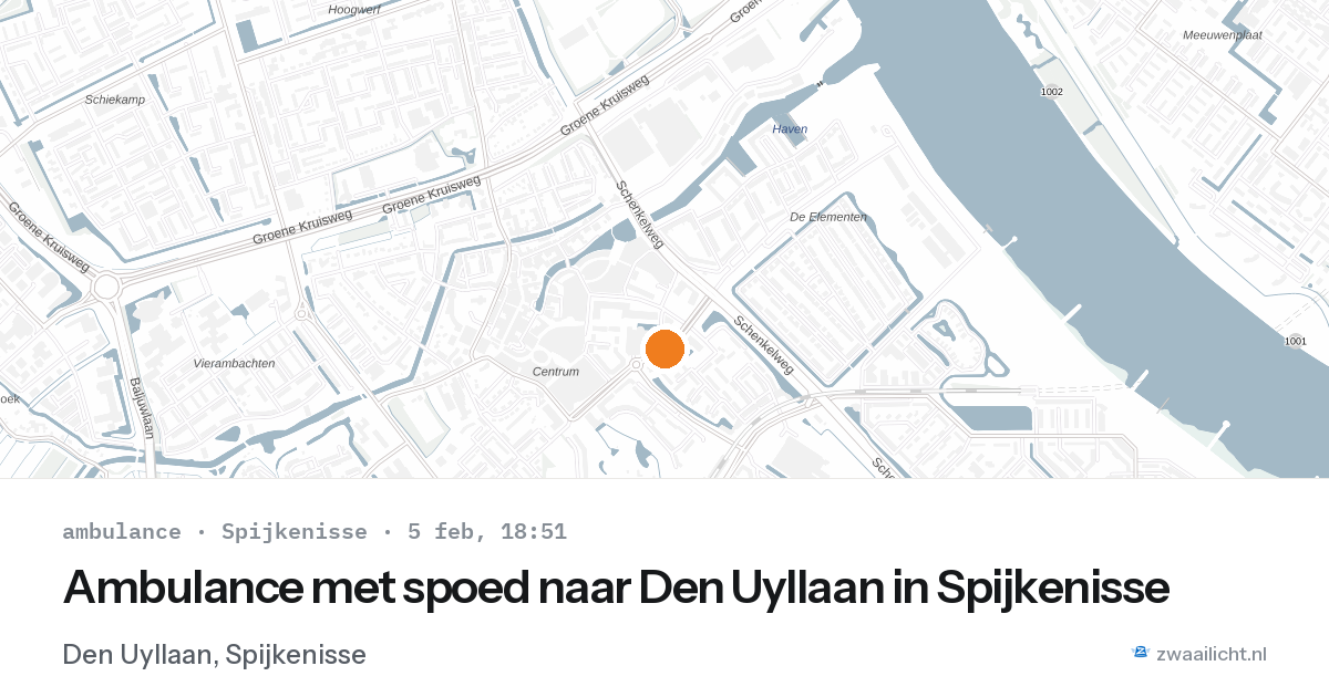 Ambulance met spoed naar Den Uyllaan in Spijkenisse — 5 feb 2026