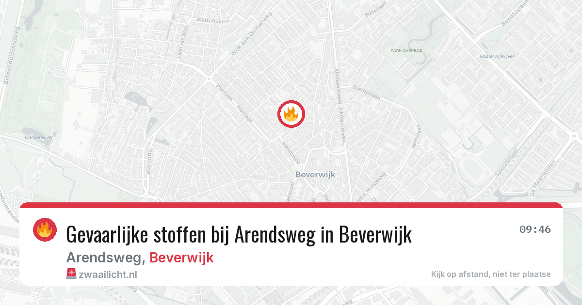 Gevaarlijke stoffen bij Arendsweg in Beverwijk — 2 mrt 2026