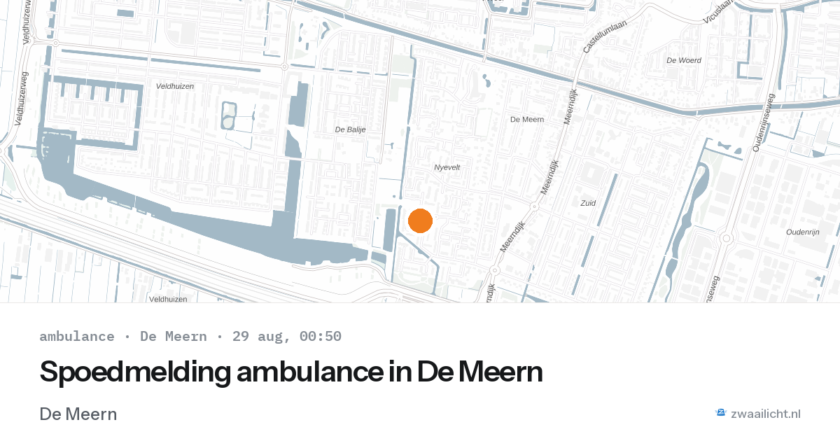 Spoedmelding ambulance in De Meern — 28 aug 2026