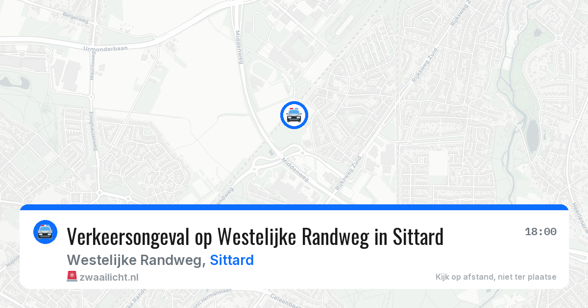 Verkeersongeval op Westelijke Randweg in Sittard — 14 apr 2026