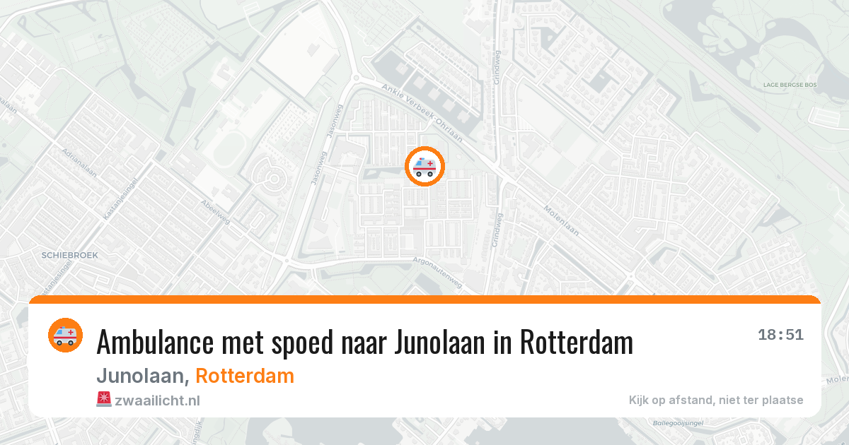 Ambulance met spoed naar Junolaan in Rotterdam — 10 jun 2026