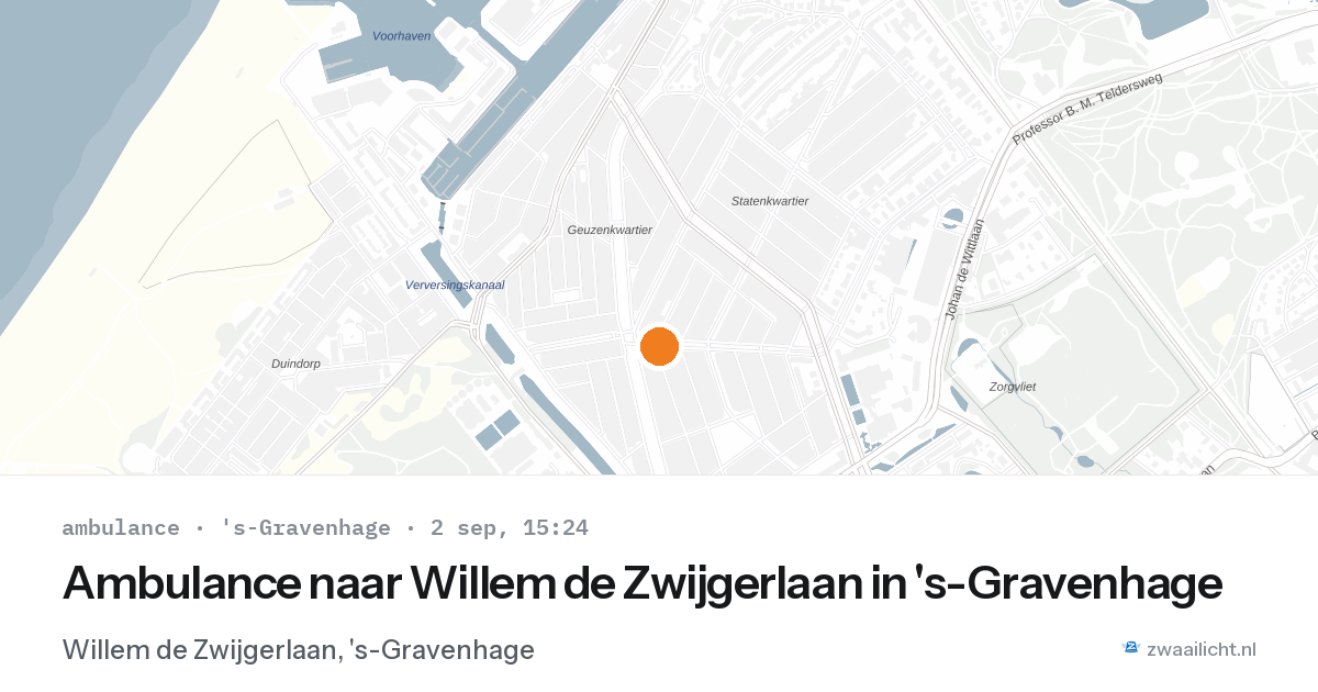 Ambulance naar Willem de Zwijgerlaan in 's-Gravenhage — 2 sep 2026
