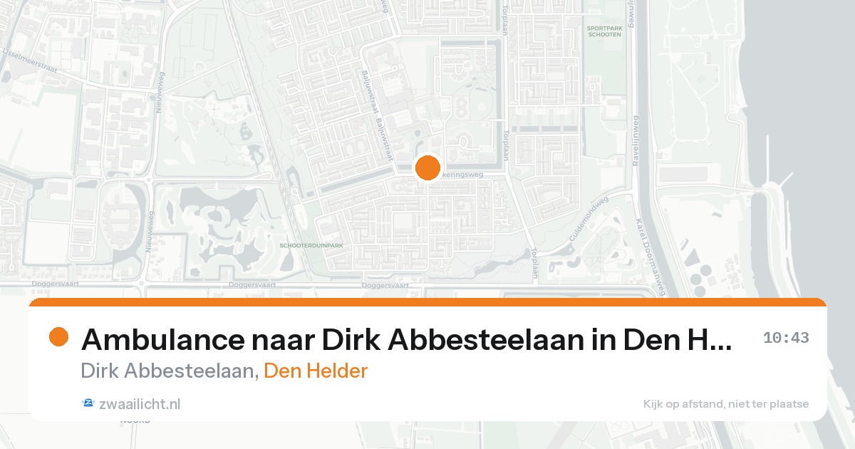 Ambulance naar Dirk Abbesteelaan in Den Helder — 25 mei 2026