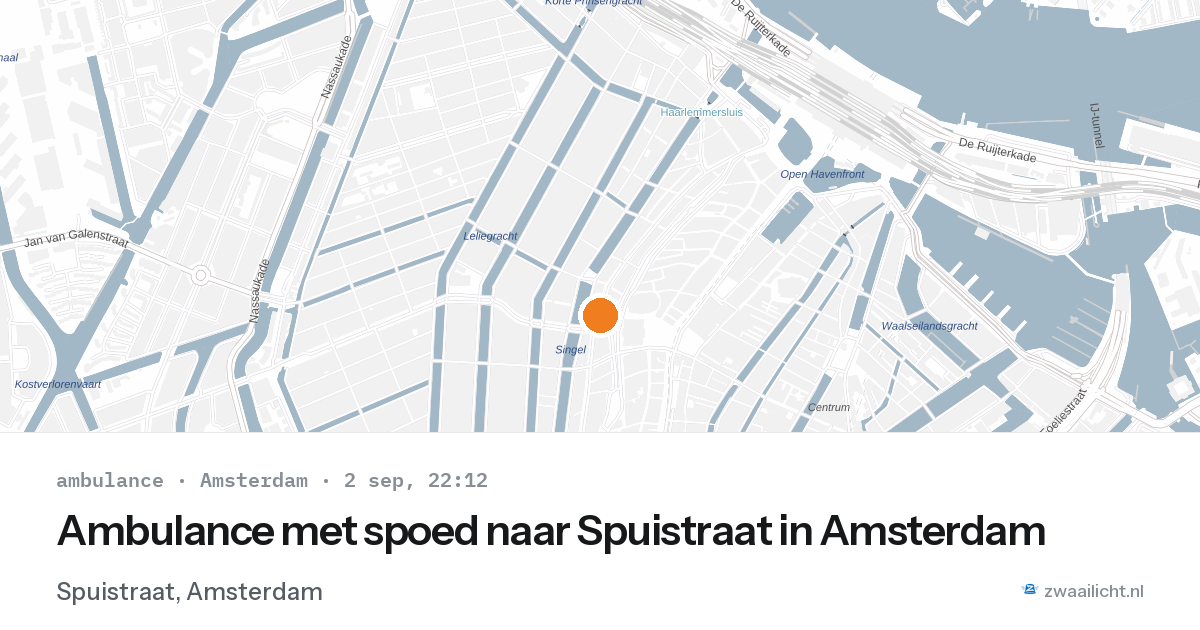 Ambulance met spoed naar Spuistraat in Amsterdam — 2 sep 2026