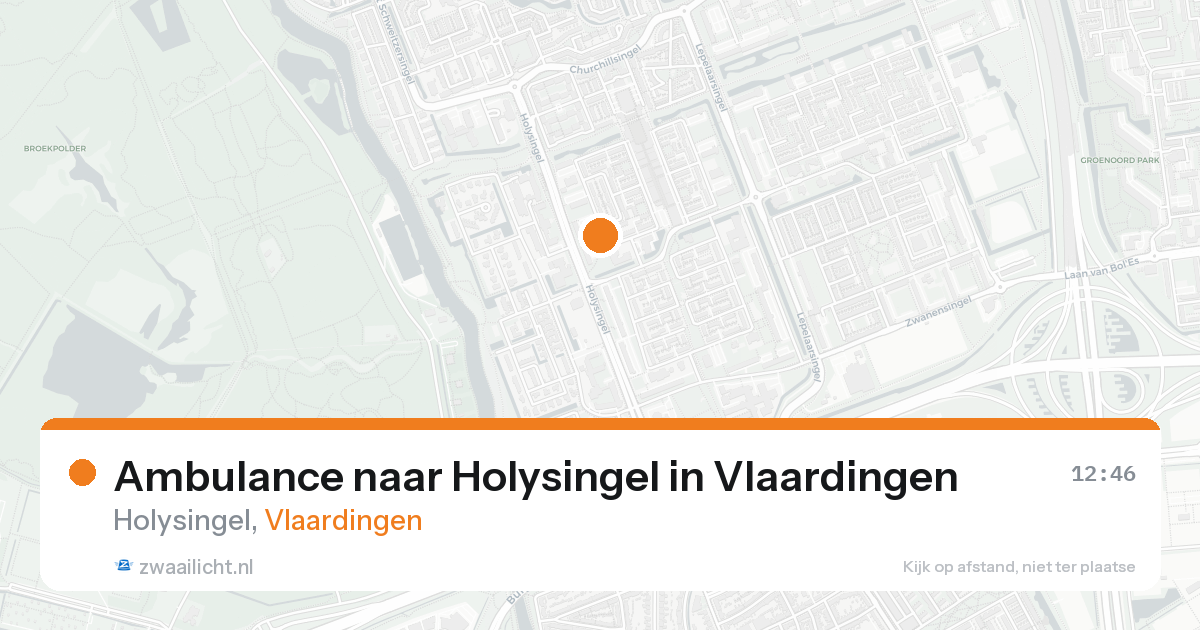 Ambulance naar Holysingel in Vlaardingen — 23 aug 2026