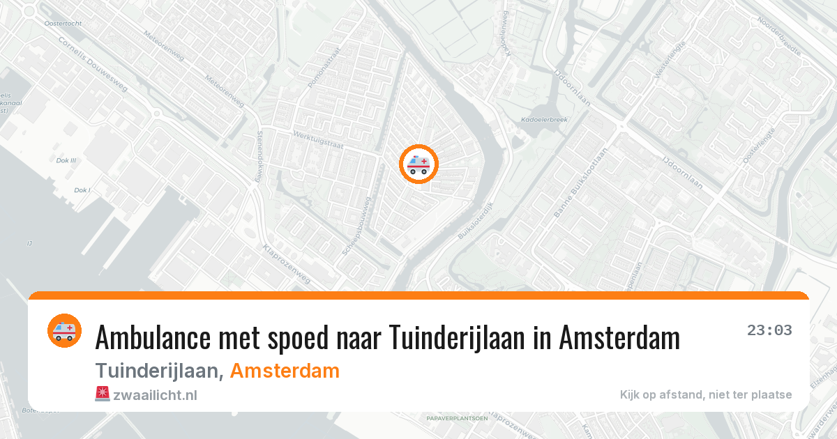Ambulance met spoed naar Tuinderijlaan in Amsterdam — 29 jun 2026