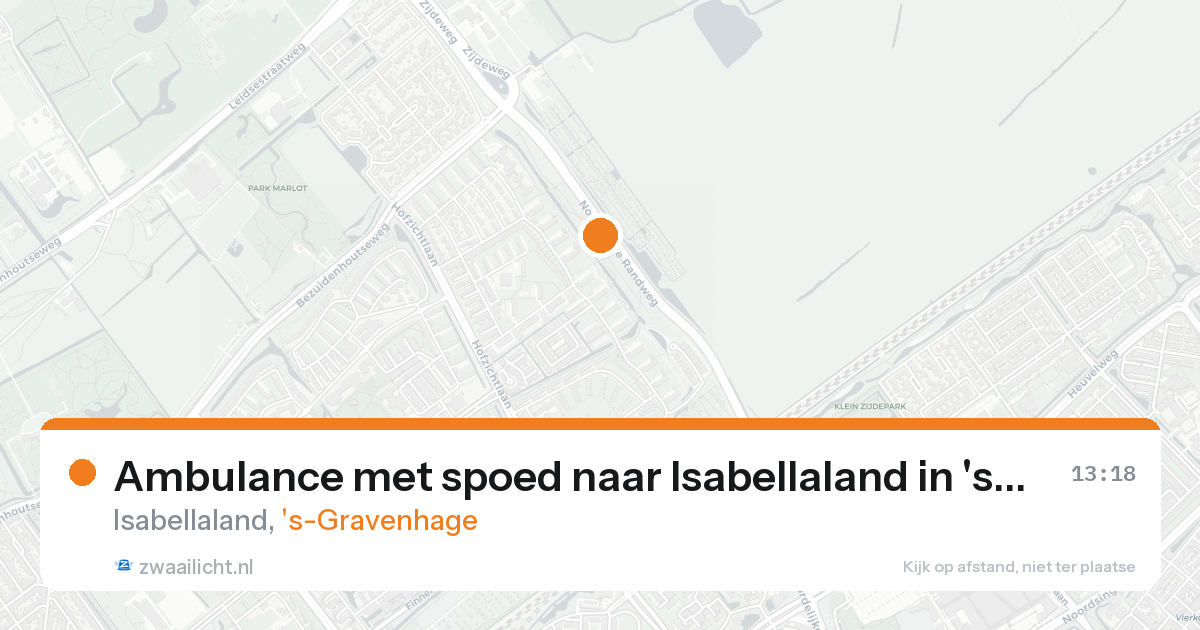 Ambulance met spoed naar Isabellaland in 's-Gravenhage — 21 aug 2026