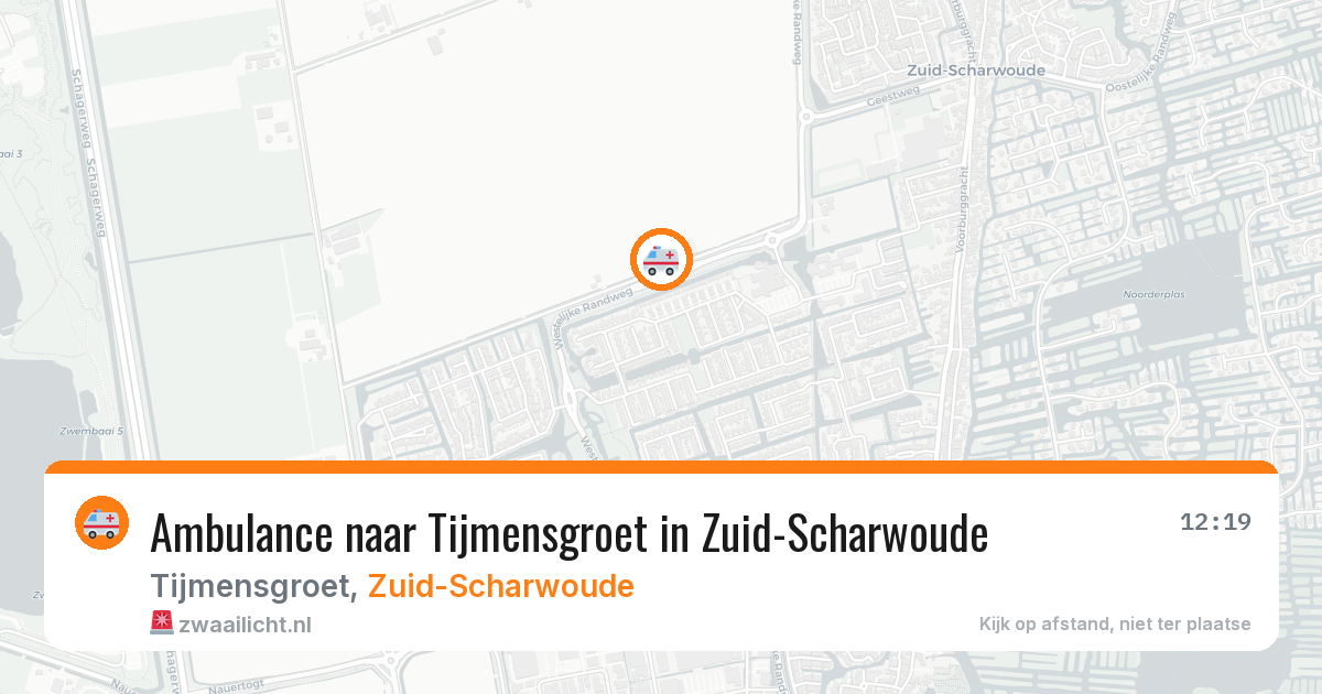 Ambulance naar Tijmensgroet in Zuid-Scharwoude — 21 mrt 2026