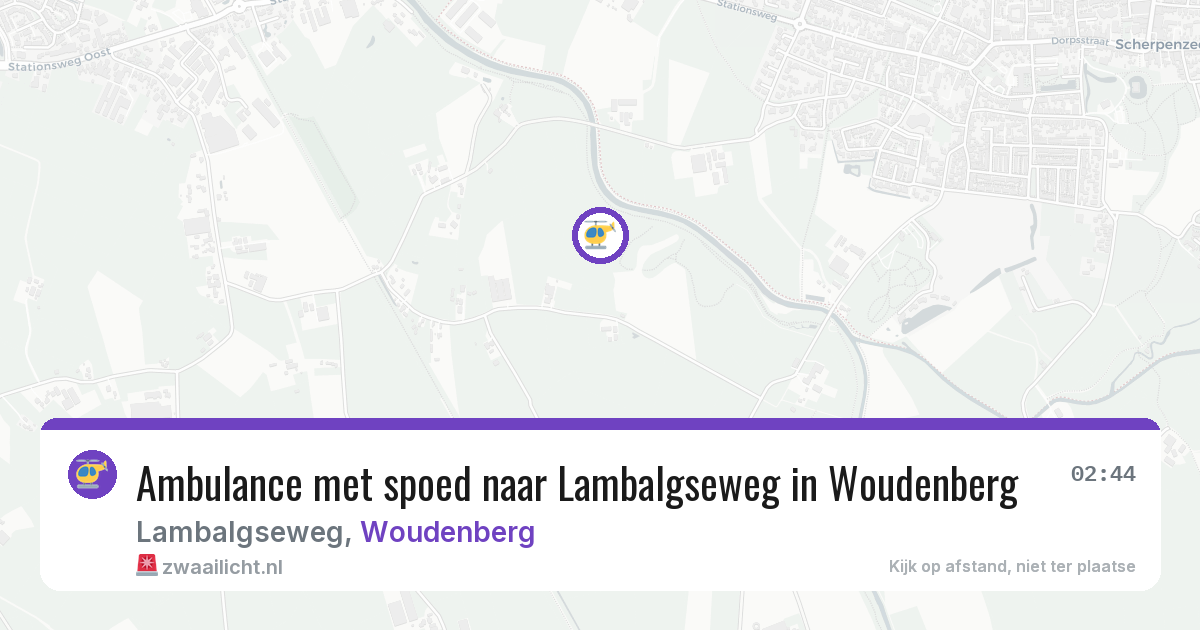 Ambulance met spoed naar Lambalgseweg in Woudenberg — 13 aug 2026