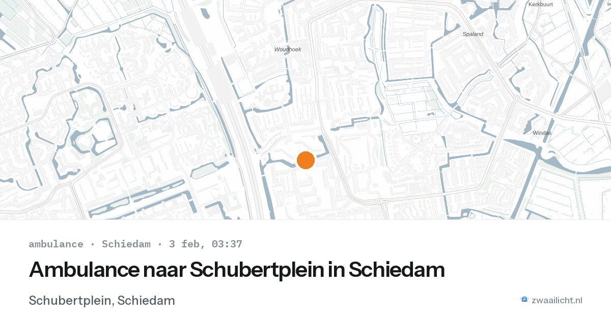 Ambulance naar Schubertplein in Schiedam — 3 feb 2026