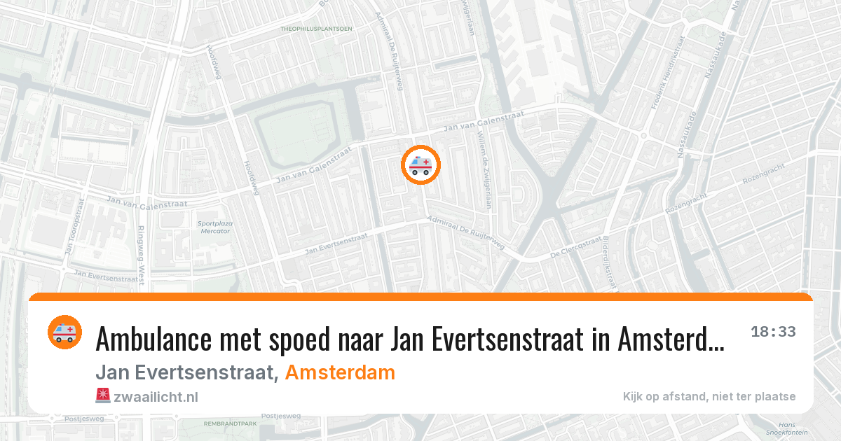 Ambulance met spoed naar Jan Evertsenstraat in Amsterdam — 7 mrt 2026