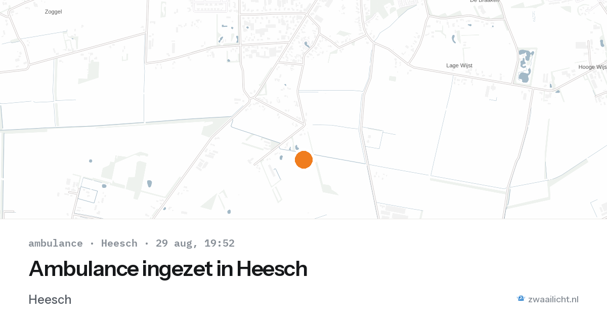 Ambulance ingezet in Heesch — 29 aug 2026