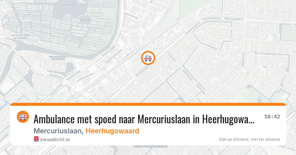 Ambulance met spoed naar Mercuriuslaan in Heerhugowaard — 11 apr 2026