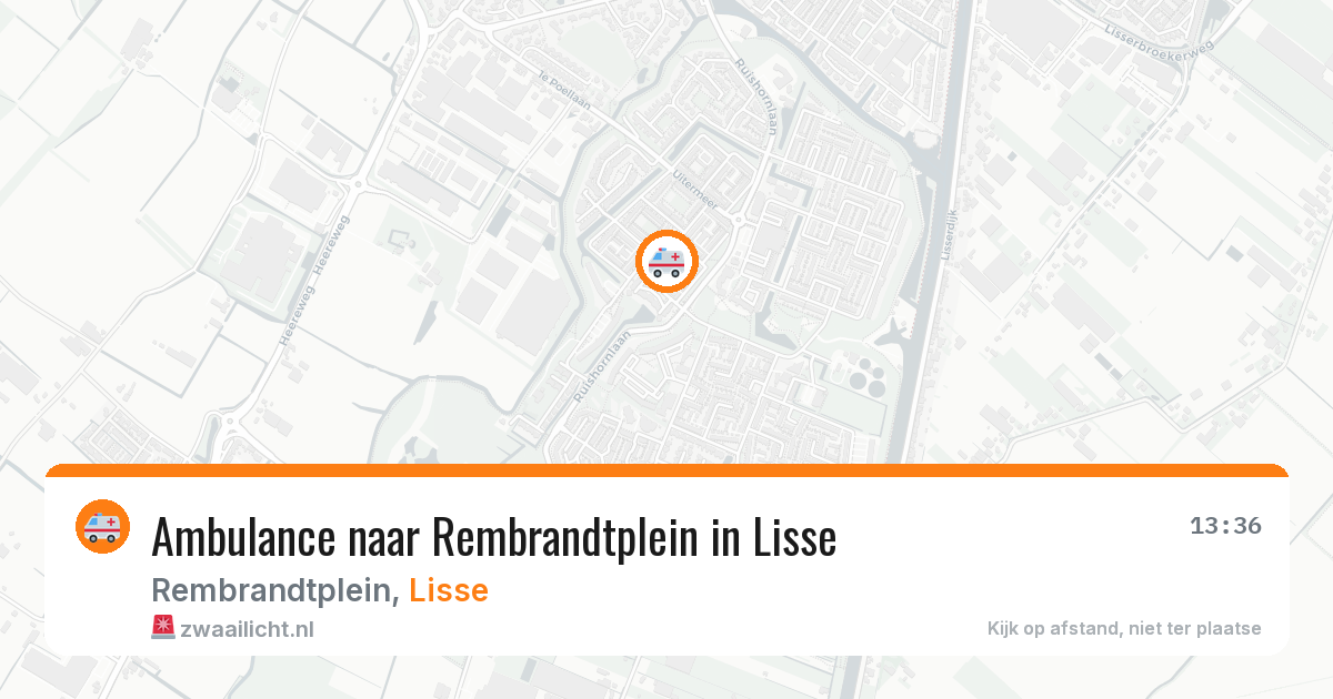 Ambulance naar Rembrandtplein in Lisse — 7 jul 2026