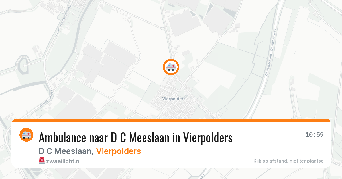 Ambulance naar D C Meeslaan in Vierpolders — 25 mei 2026
