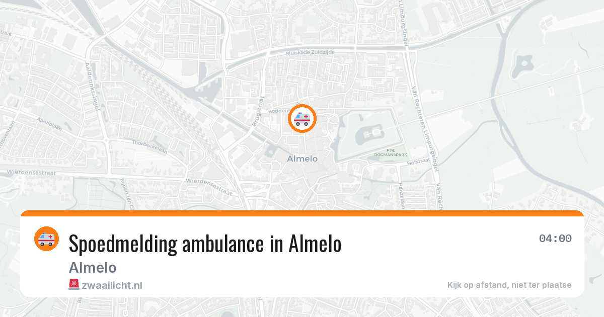 Spoedmelding ambulance in Almelo — 29 mrt 2026