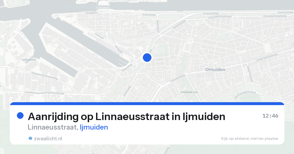 Aanrijding op Linnaeusstraat in Ijmuiden — 20 aug 2026