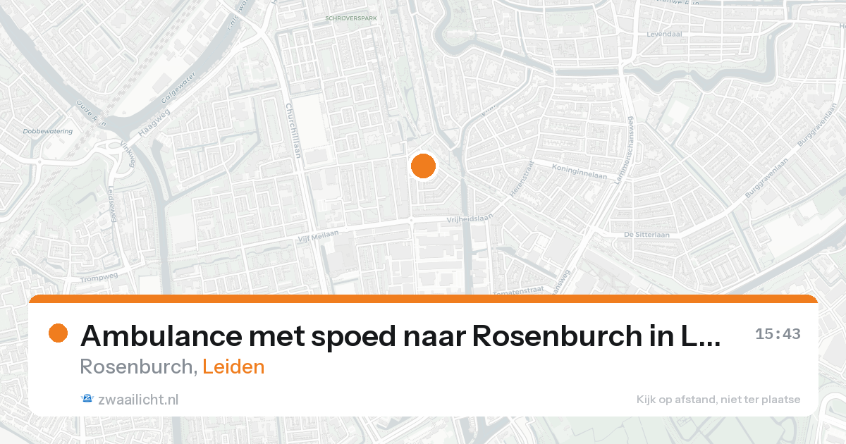 Ambulance met spoed naar Rosenburch in Leiden — 17 aug 2026