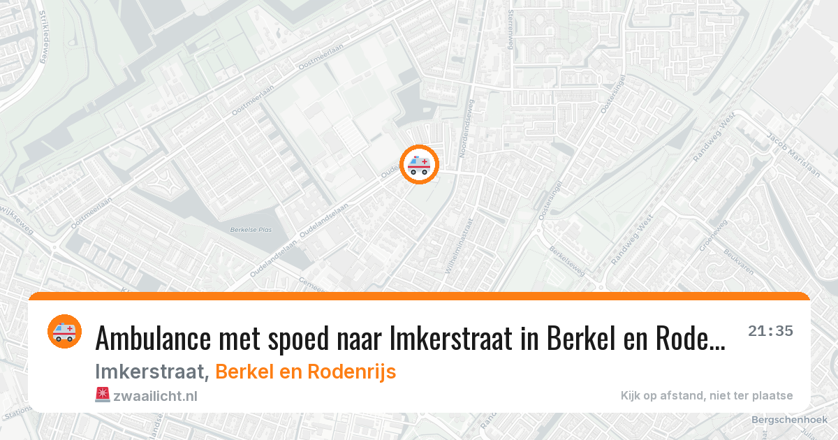 Ambulance met spoed naar Imkerstraat in Berkel en Rodenrijs — 3 mei 2026