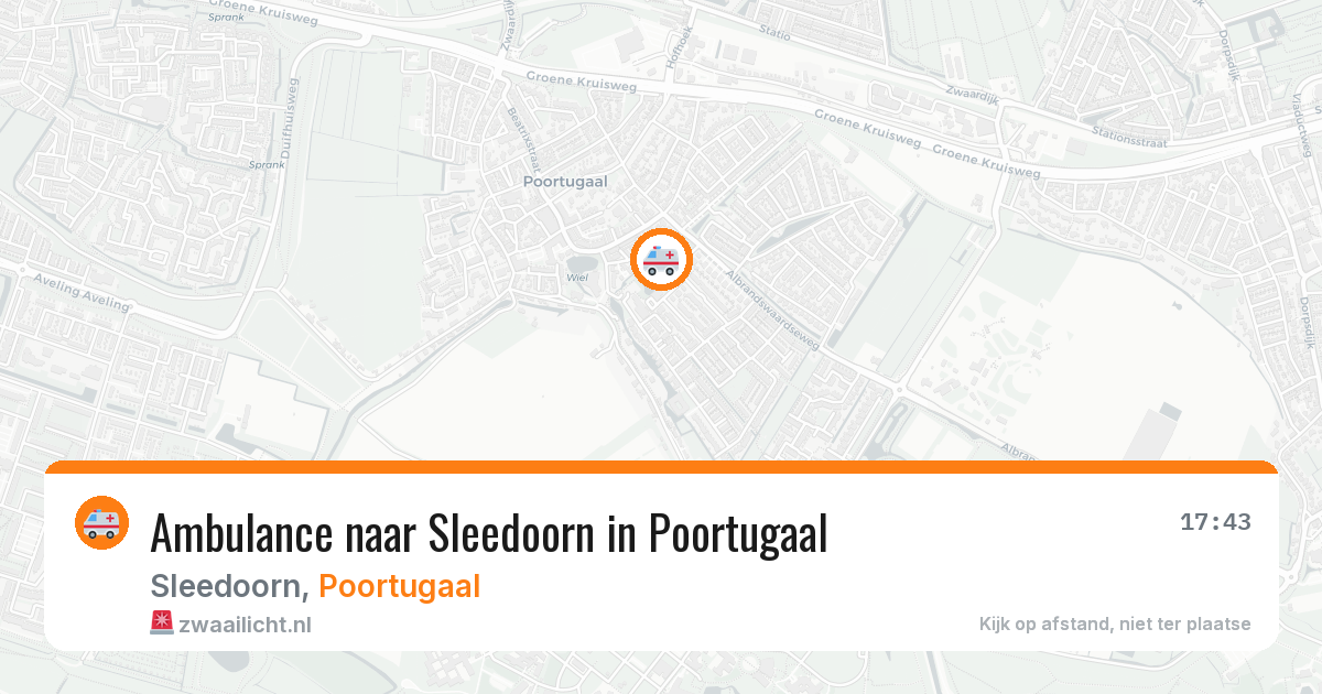 Ambulance naar Sleedoorn in Poortugaal — 23 mei 2026