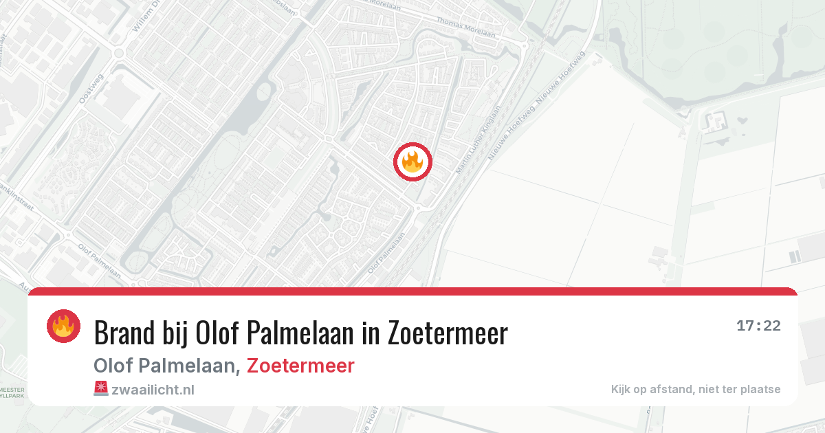 Brand bij Olof Palmelaan in Zoetermeer — 29 mei 2026