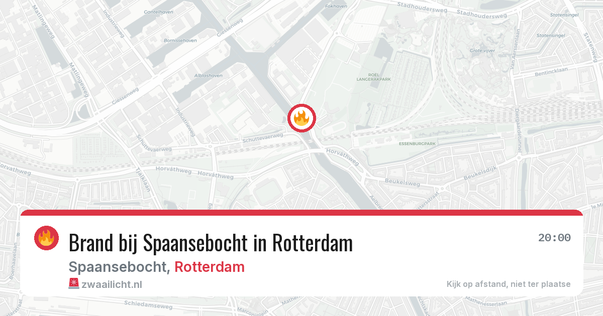 Brand bij Spaansebocht in Rotterdam — 1 jul 2026
