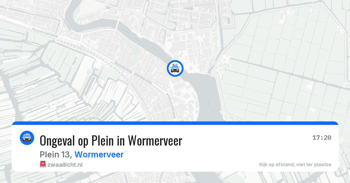 Ongeval op Plein in Wormerveer — 26 jul 2026