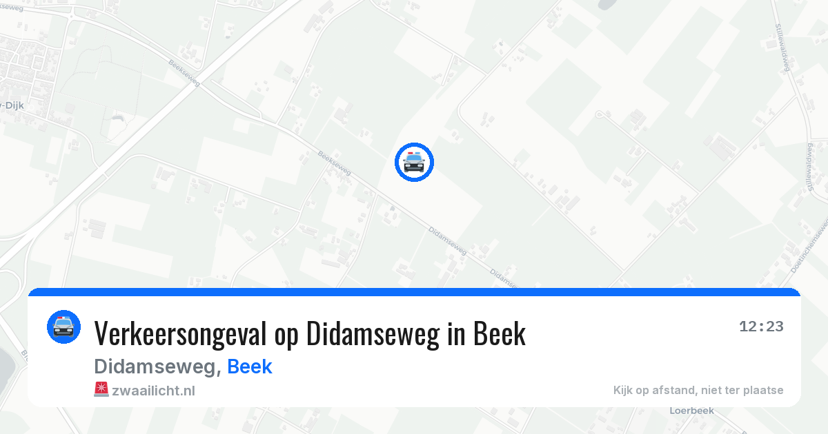 Verkeersongeval op Didamseweg in Beek — 7 jul 2026