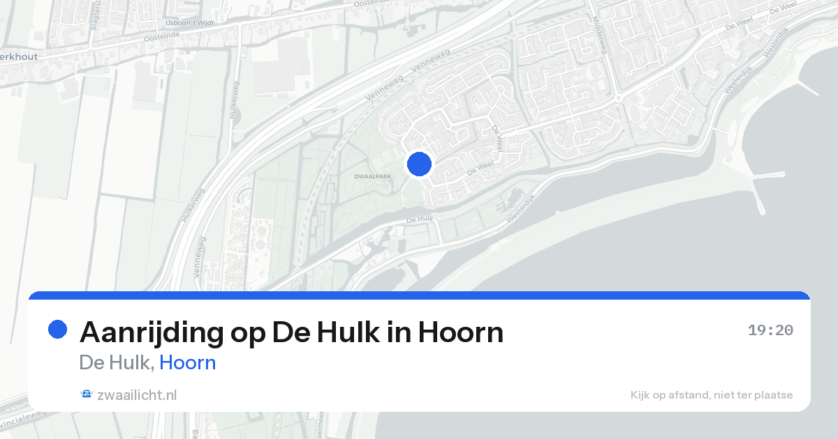 Aanrijding op De Hulk in Hoorn — 24 aug 2026