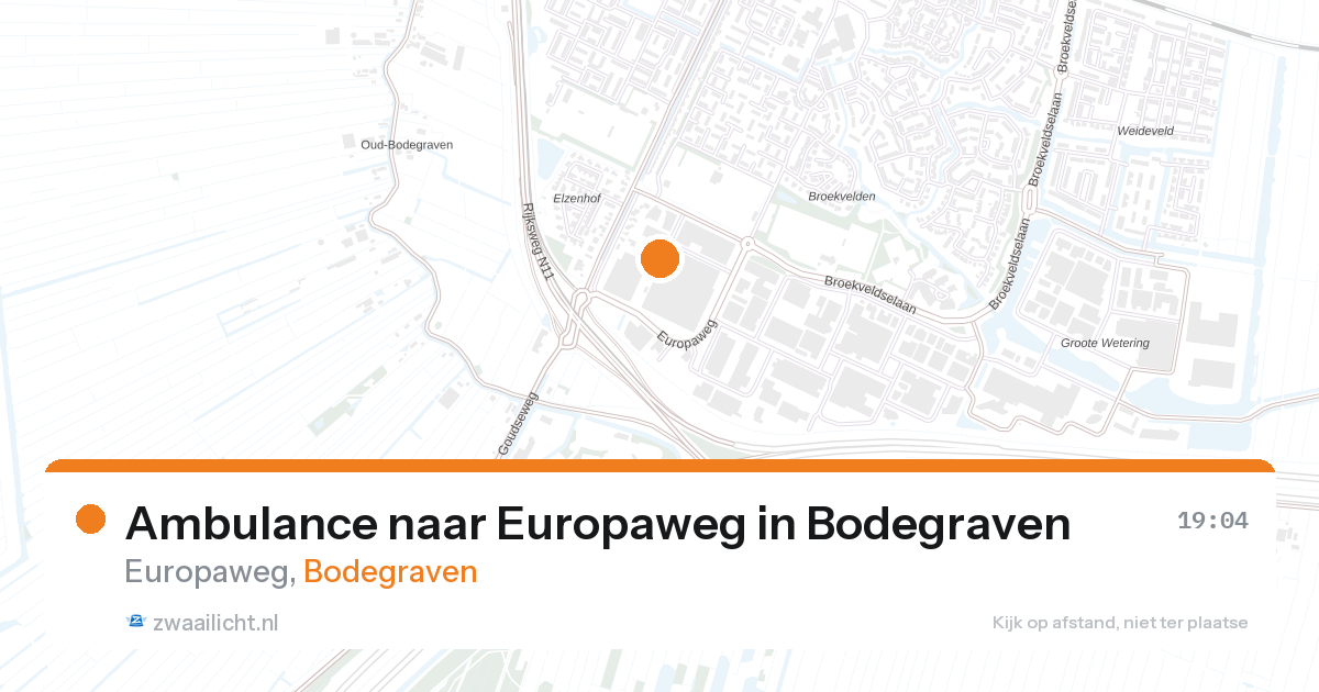 Ambulance naar Europaweg in Bodegraven — 4 apr 2026