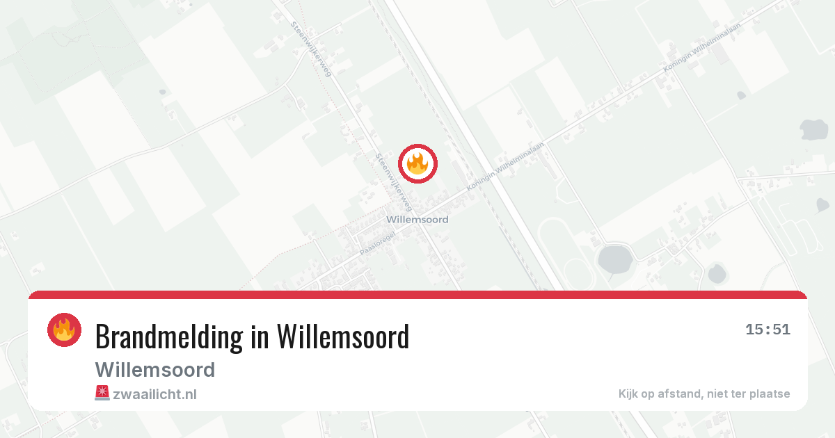 Brandmelding in Willemsoord — 13 jun 2026