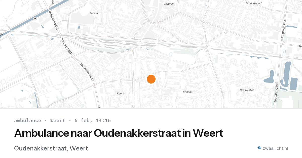 Ambulance naar Oudenakkerstraat in Weert — 6 feb 2026