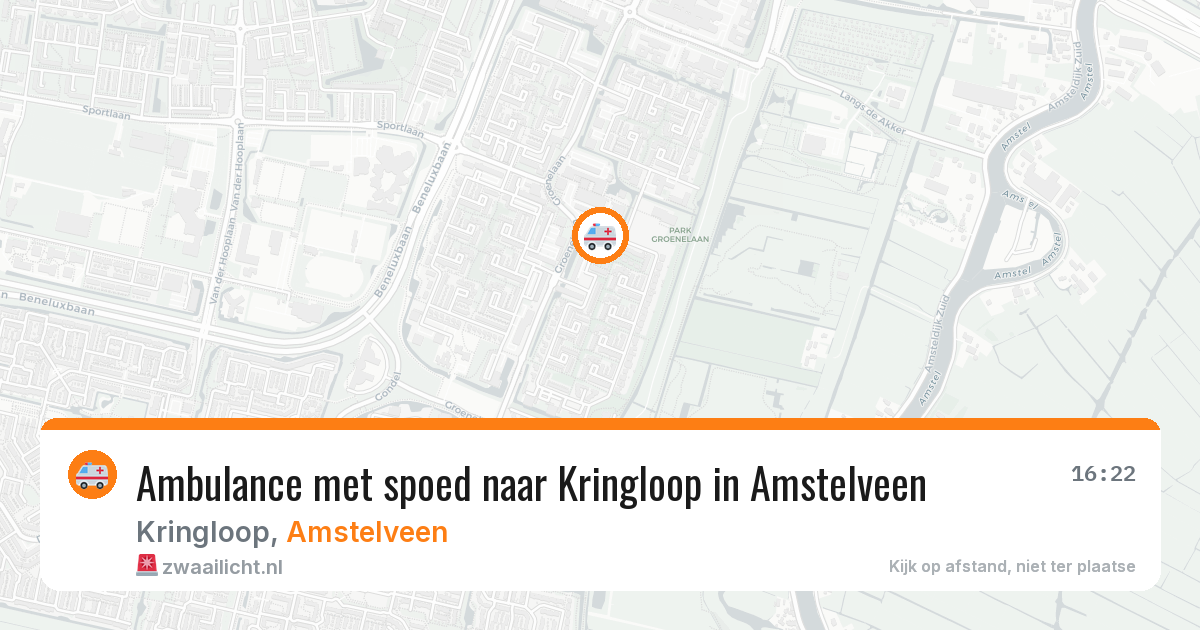 Ambulance met spoed naar Kringloop in Amstelveen — 23 jun 2026