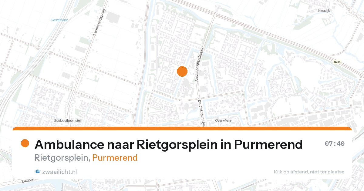 Ambulance naar Rietgorsplein in Purmerend — 28 aug 2026