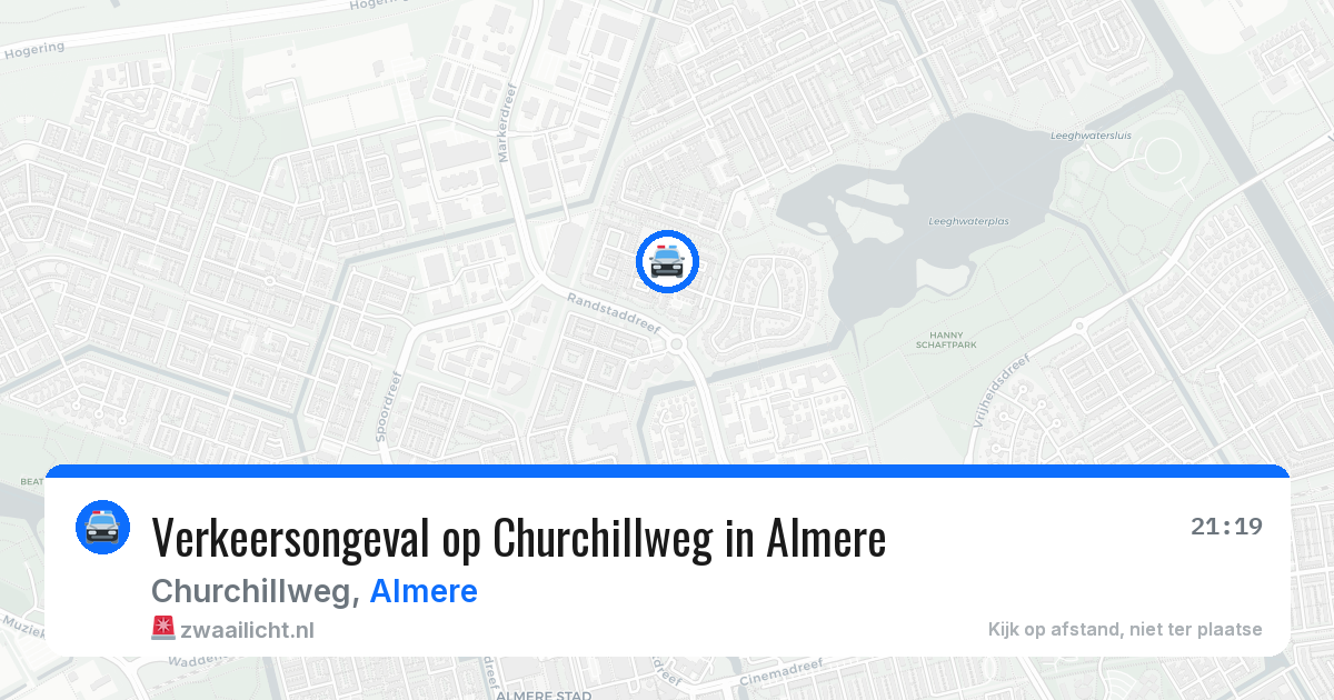 Verkeersongeval op Churchillweg in Almere — 12 mei 2026