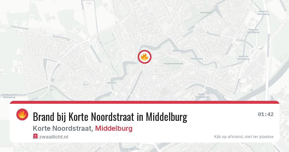 Brand bij Korte Noordstraat in Middelburg — 31 mei 2026