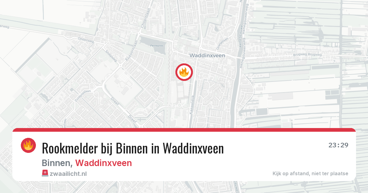 Rookmelder bij Binnen in Waddinxveen — 16 mrt 2026