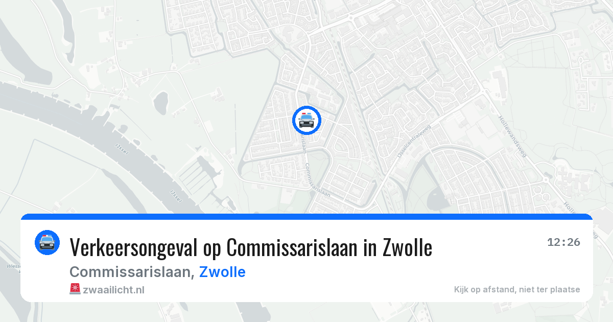 Verkeersongeval op Commissarislaan in Zwolle — 11 jun 2026