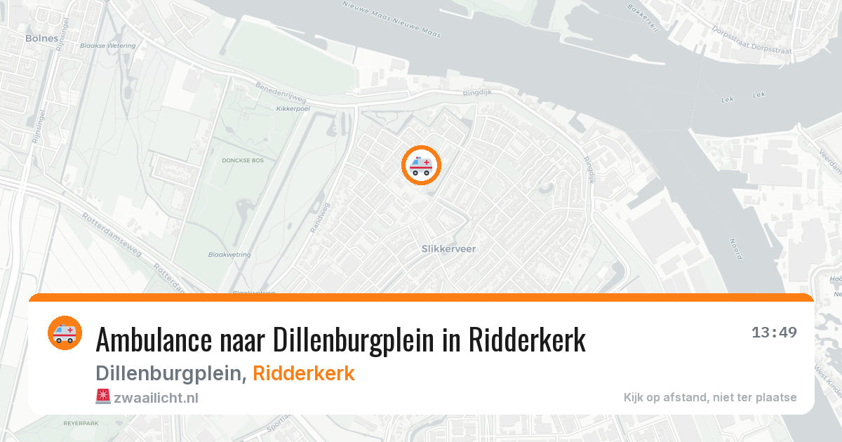 Ambulance naar Dillenburgplein in Ridderkerk — 1 jul 2026