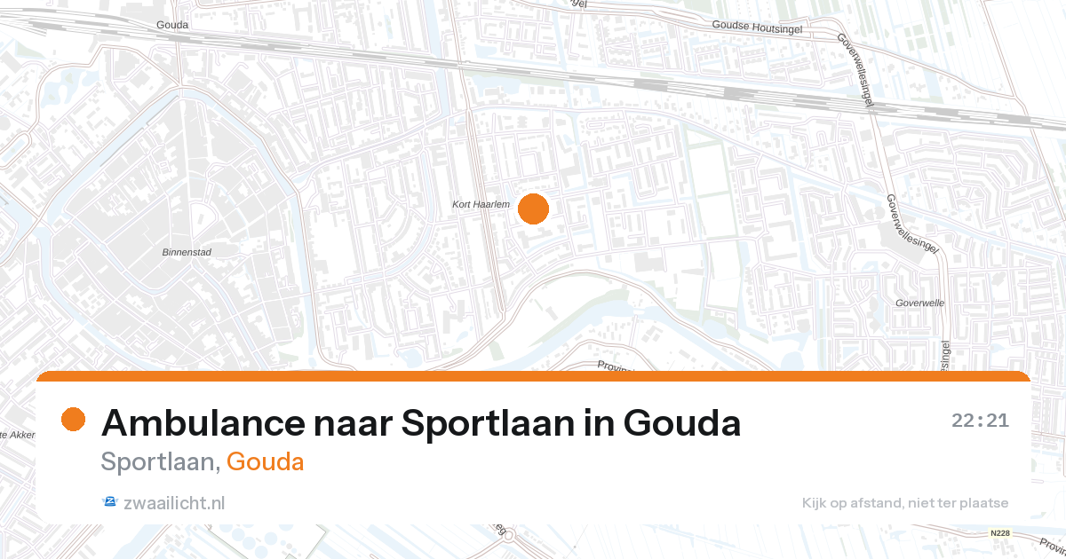 Ambulance naar Sportlaan in Gouda — 28 aug 2026