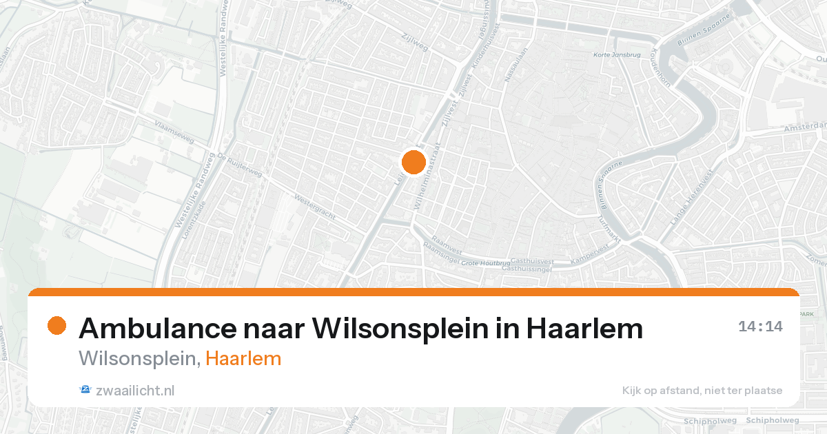 Ambulance naar Wilsonsplein in Haarlem — 19 aug 2026
