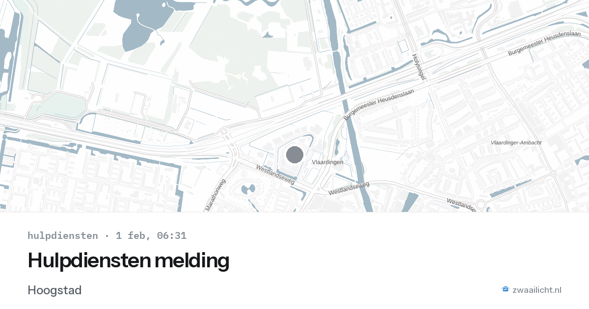 Hulpdiensten melding — 1 feb 2026