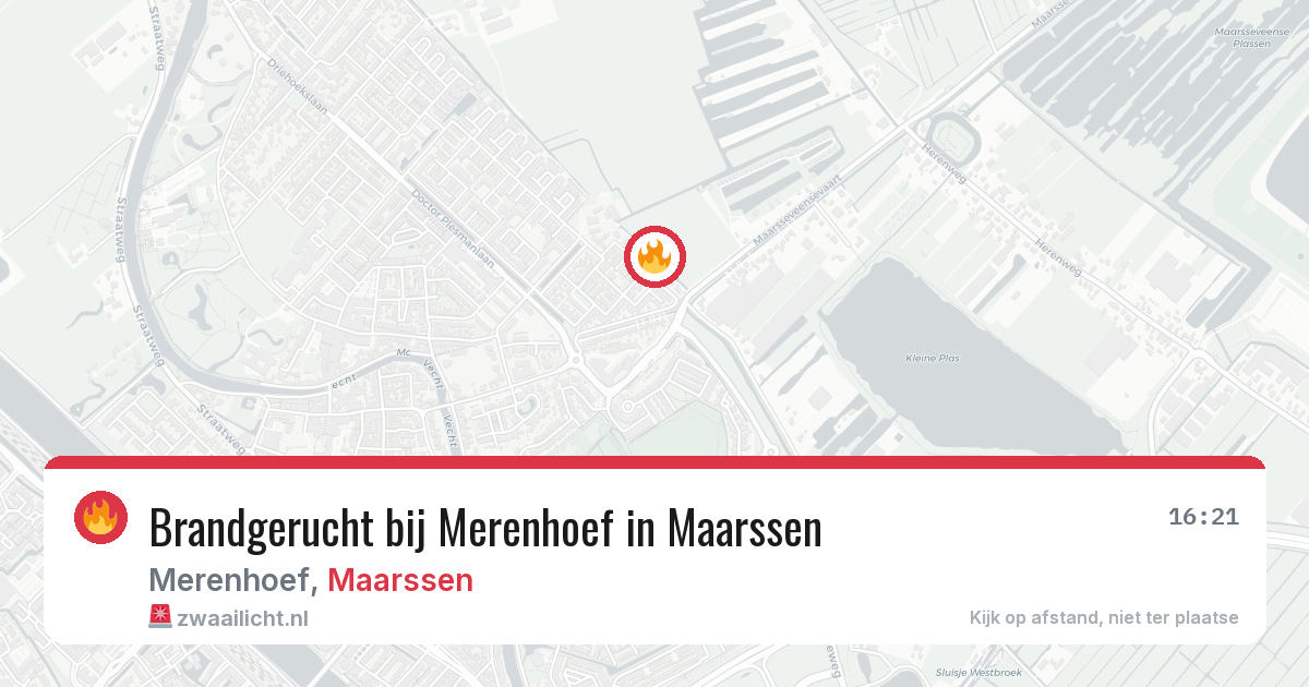 Brandgerucht bij Merenhoef in Maarssen — 22 jun 2026