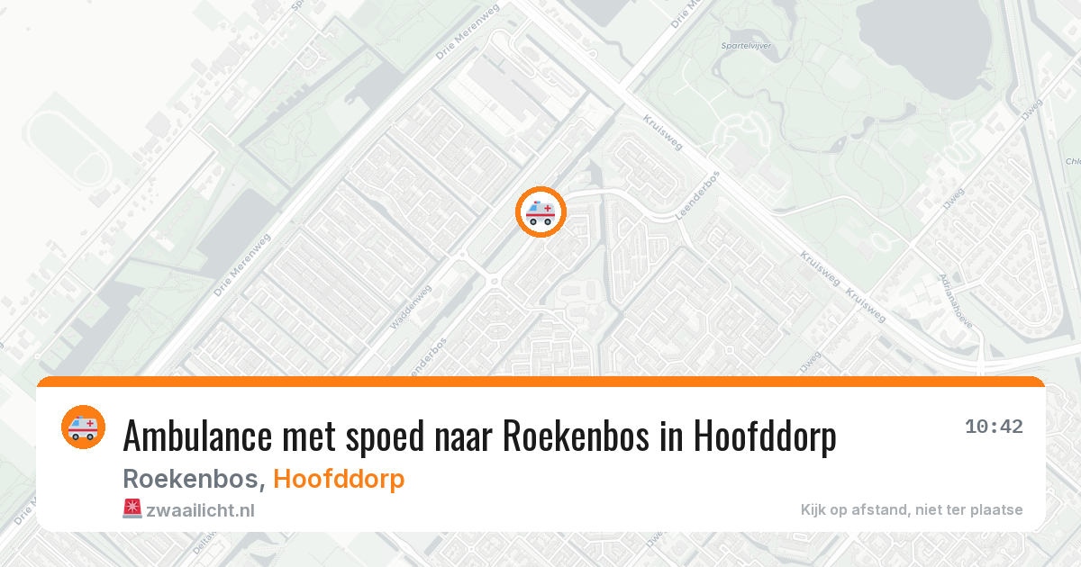 Ambulance met spoed naar Roekenbos in Hoofddorp — 6 jul 2026