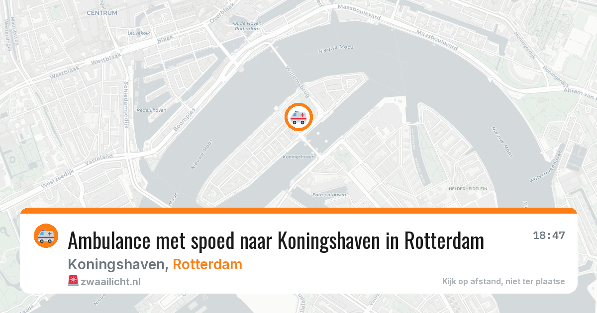 Ambulance met spoed naar Koningshaven in Rotterdam — 1 jun 2026